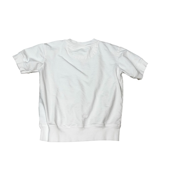 Champion Kids Size 6 Short Sleeve Pullover Sweater Top Graphic Print Thick White - Picture 5 of 5